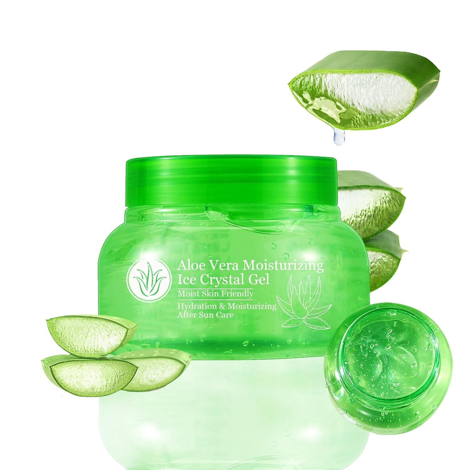 Pure Aloe Vera Gel for Body and Face,Deep Long-Lasting Moisturizing after Sun Lotion for All Skin Types,High Hydrating Non-Greasy Aloe Vera Gel for Men & Women
